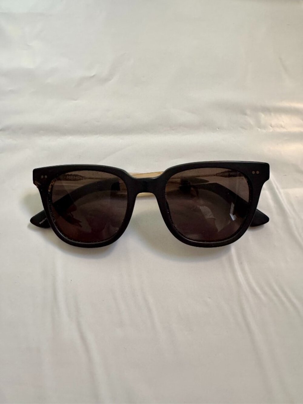 TOMS Memphis 301 Black Sunglasses Gold Arms Unisex